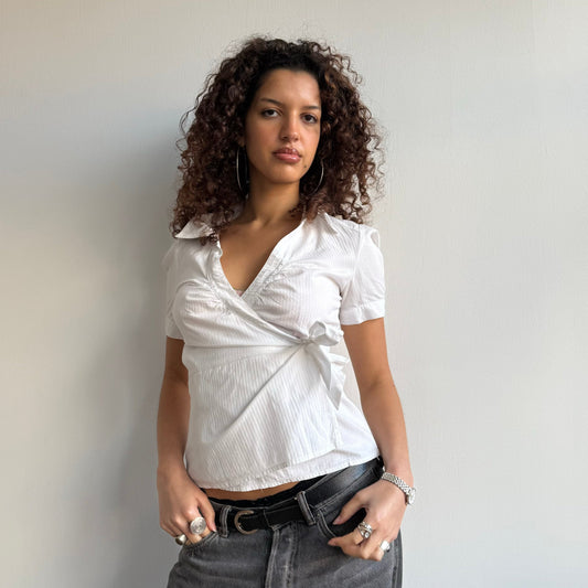 White wrap shirt - Size S