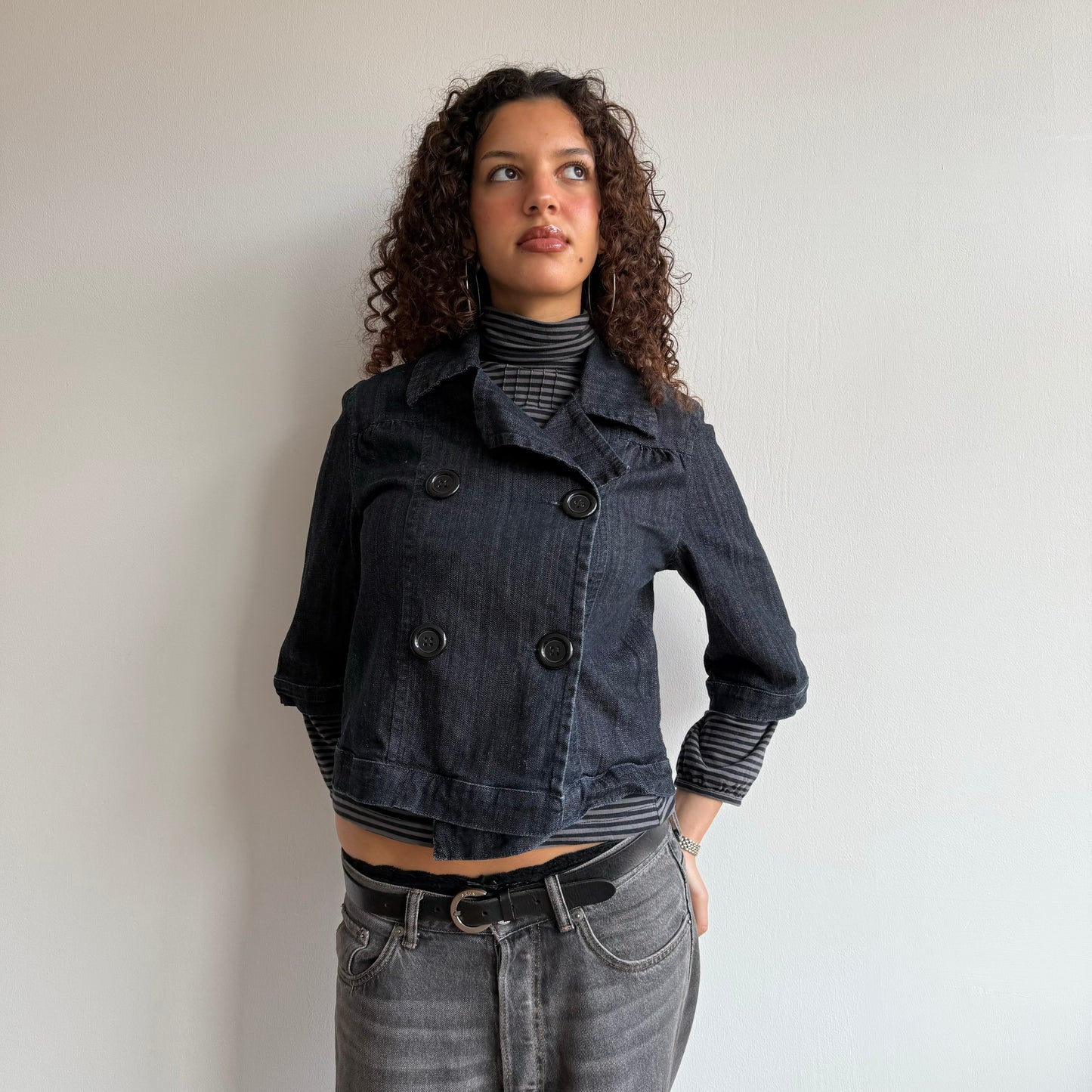 Denim peacoat - Size S