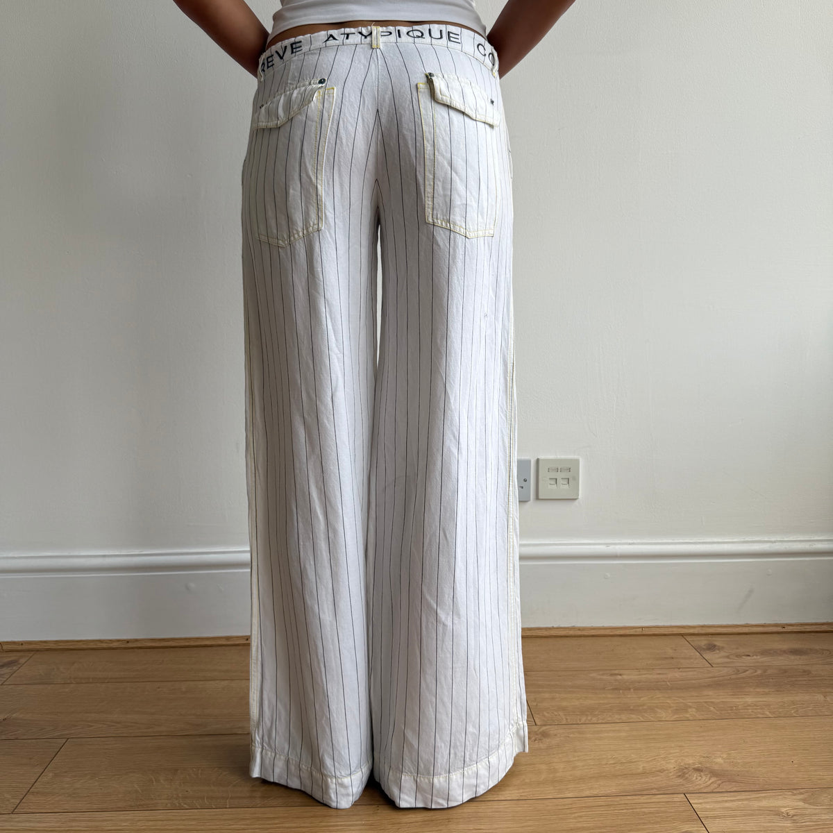Cop Copine pinstripe linen trousers - Size S