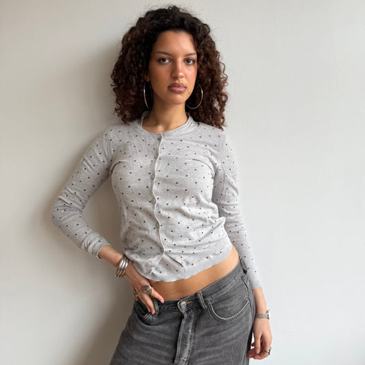 Grey polka dot twin set  - Size S