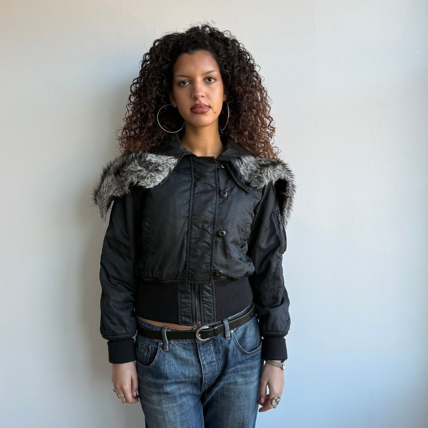 Black Avirex flight bomber - Size M