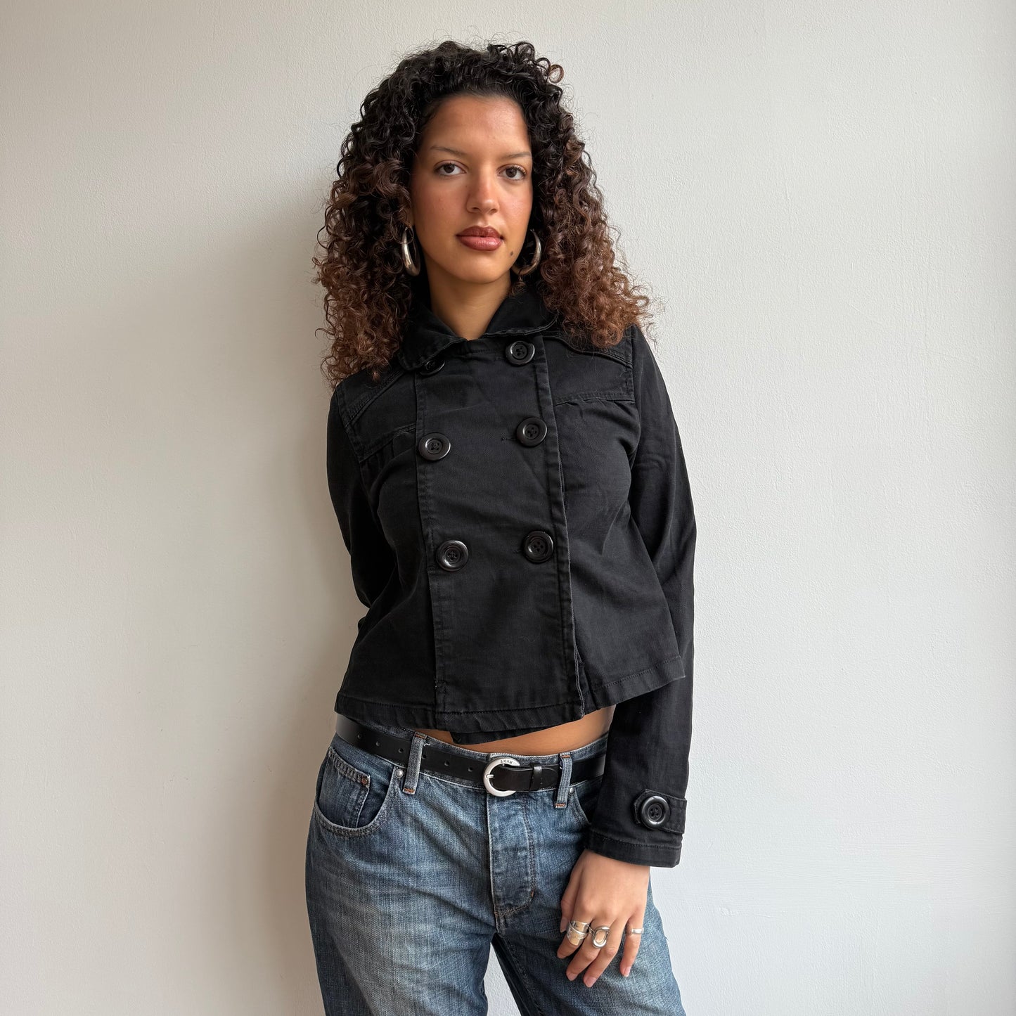 Black peacoat - Size S