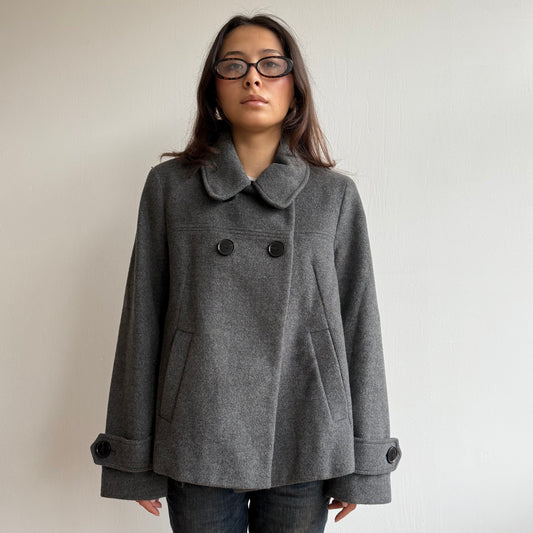Dark grey peacoat - Size M