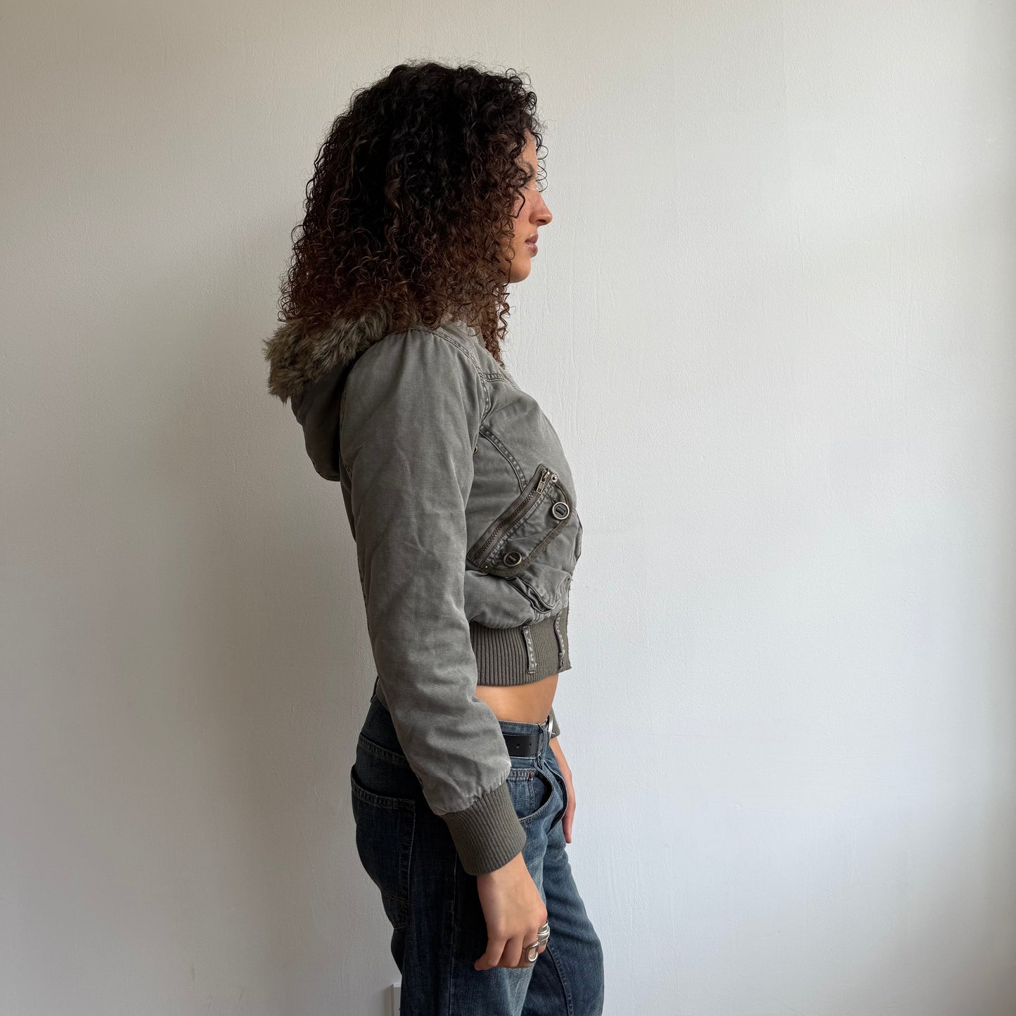 Khaki bomber jacket - Size S