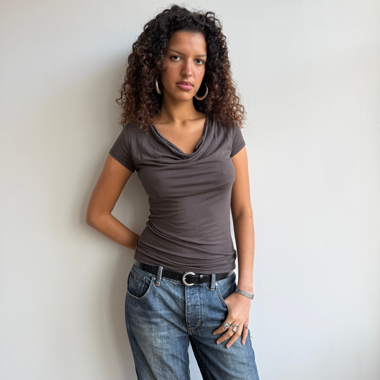 Brown slouchy tshirt - Size S/M