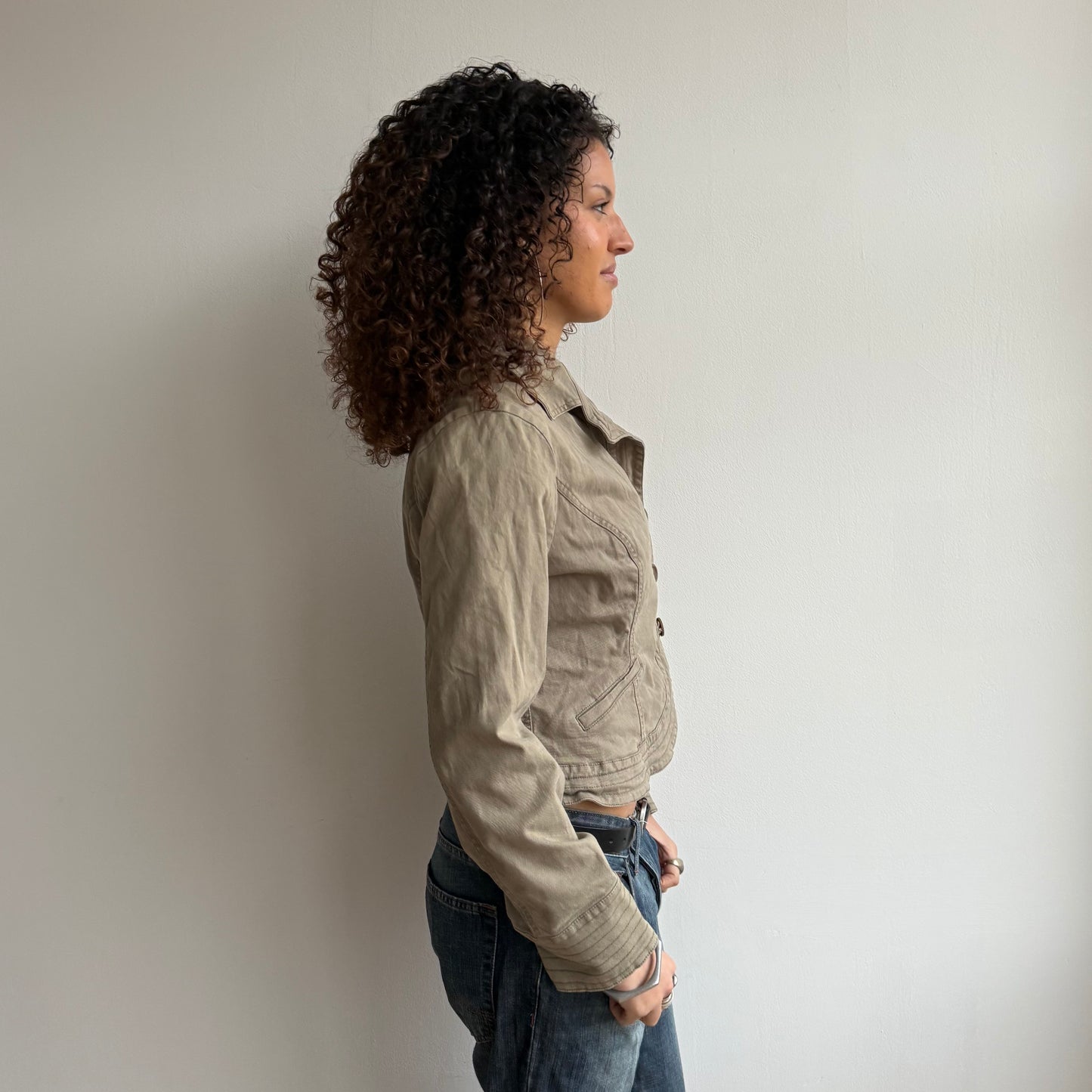 Asymmetric button jacket - Size M