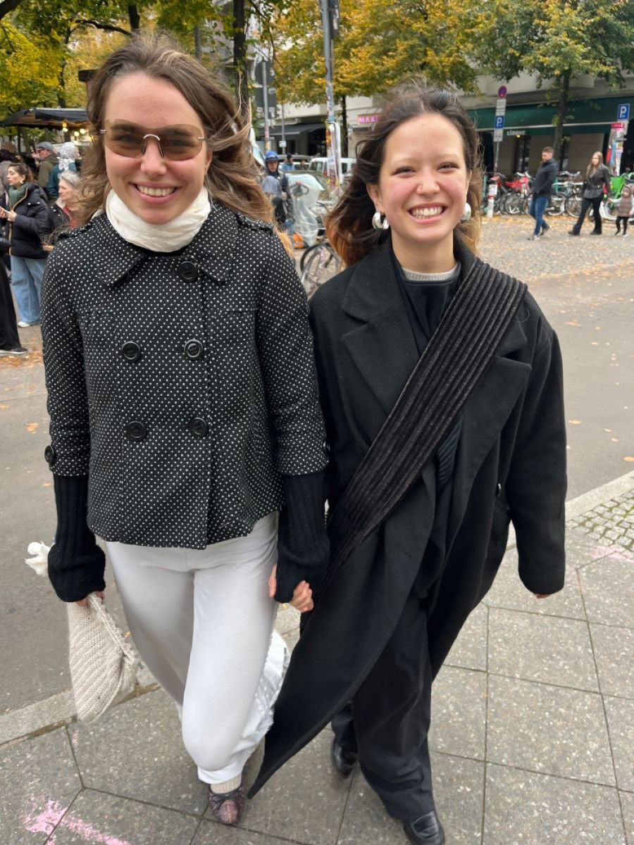 Polka dot peacoat - Size S