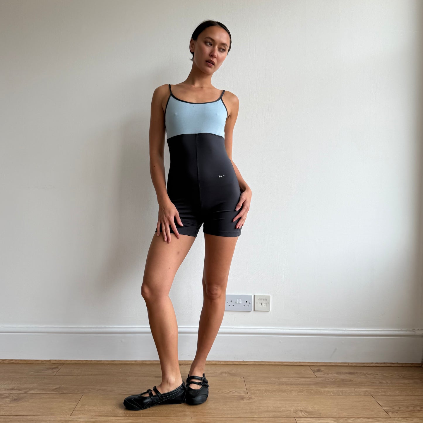 Blue + grey Nike leotard - Size S/M