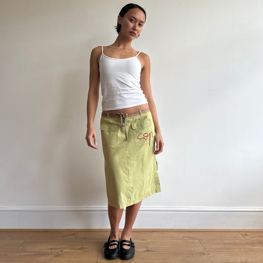 Cop Copine green stripe skirt - Size M
