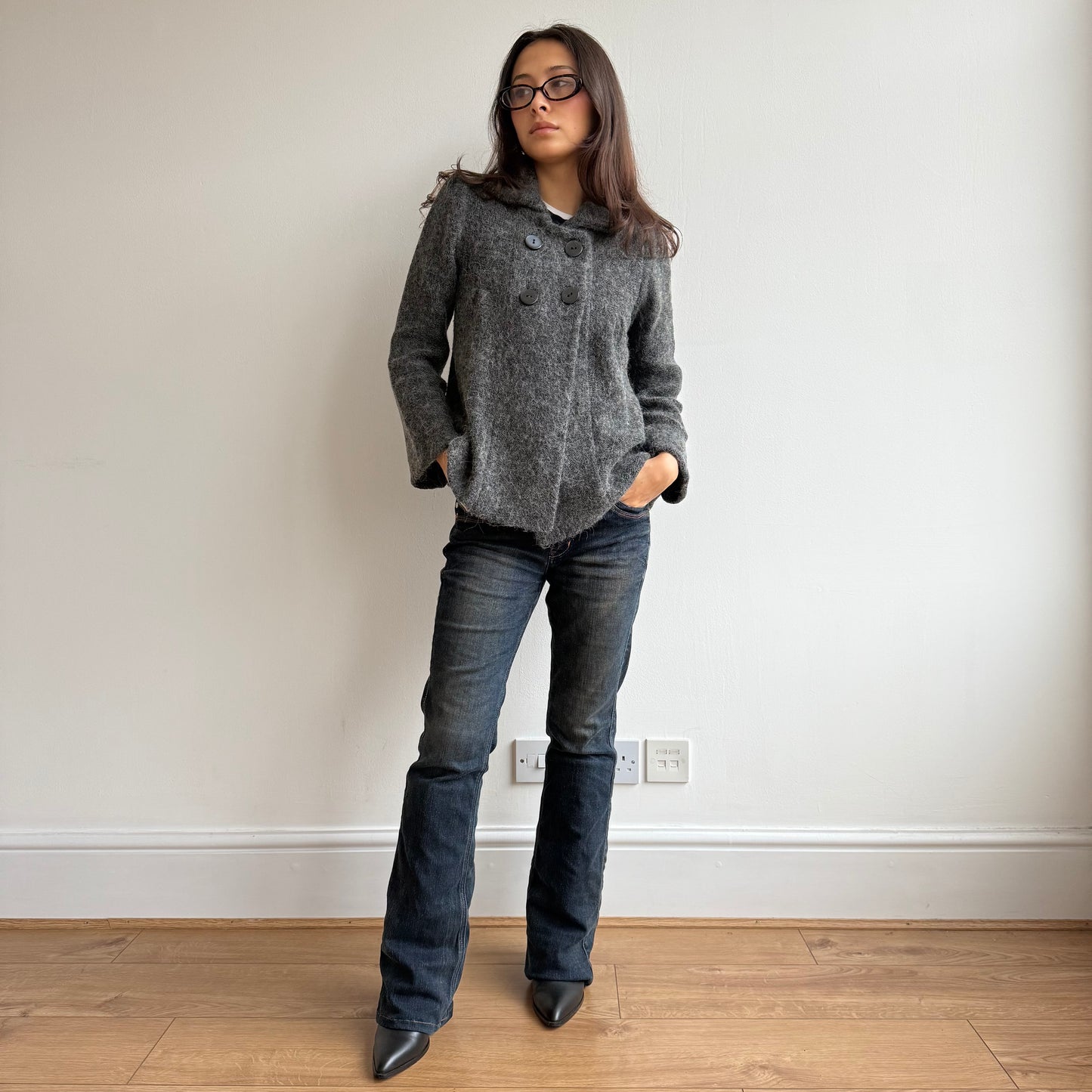 Grey peacoat knit - Size S