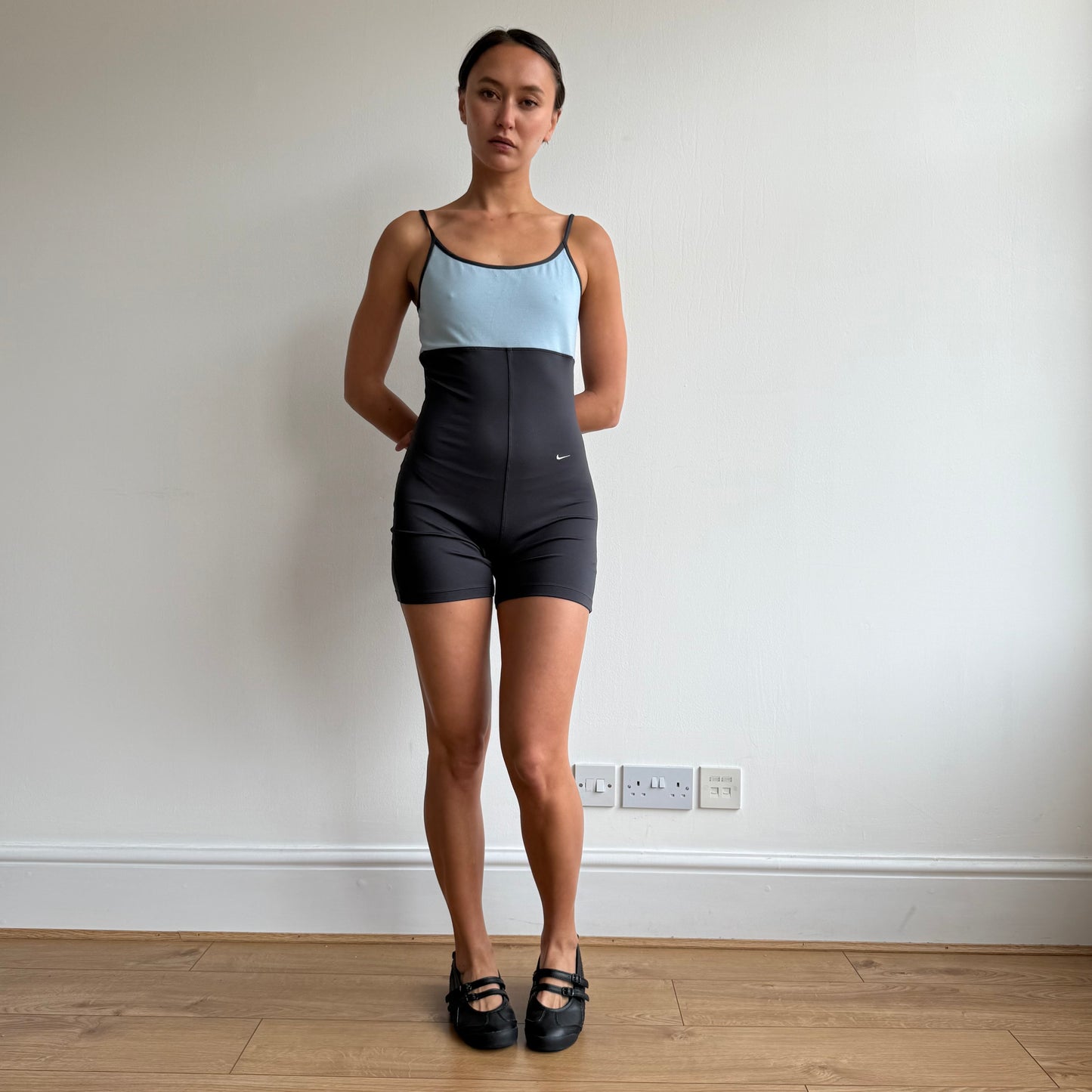 Blue + grey Nike leotard - Size S/M