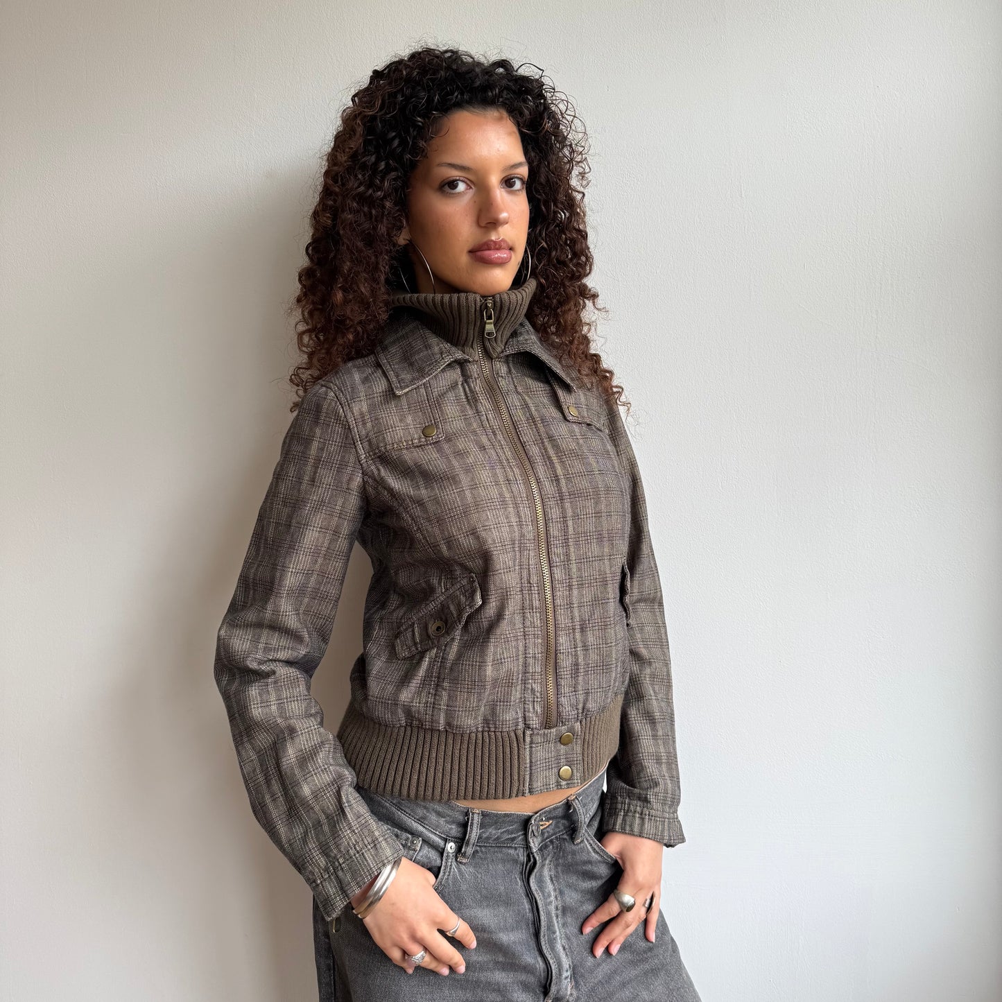 Plaid bomber jacket - Size S