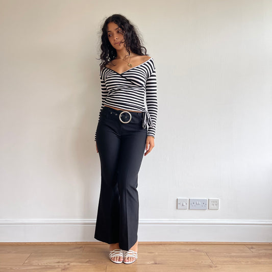 Black O-Ring trousers - Size S