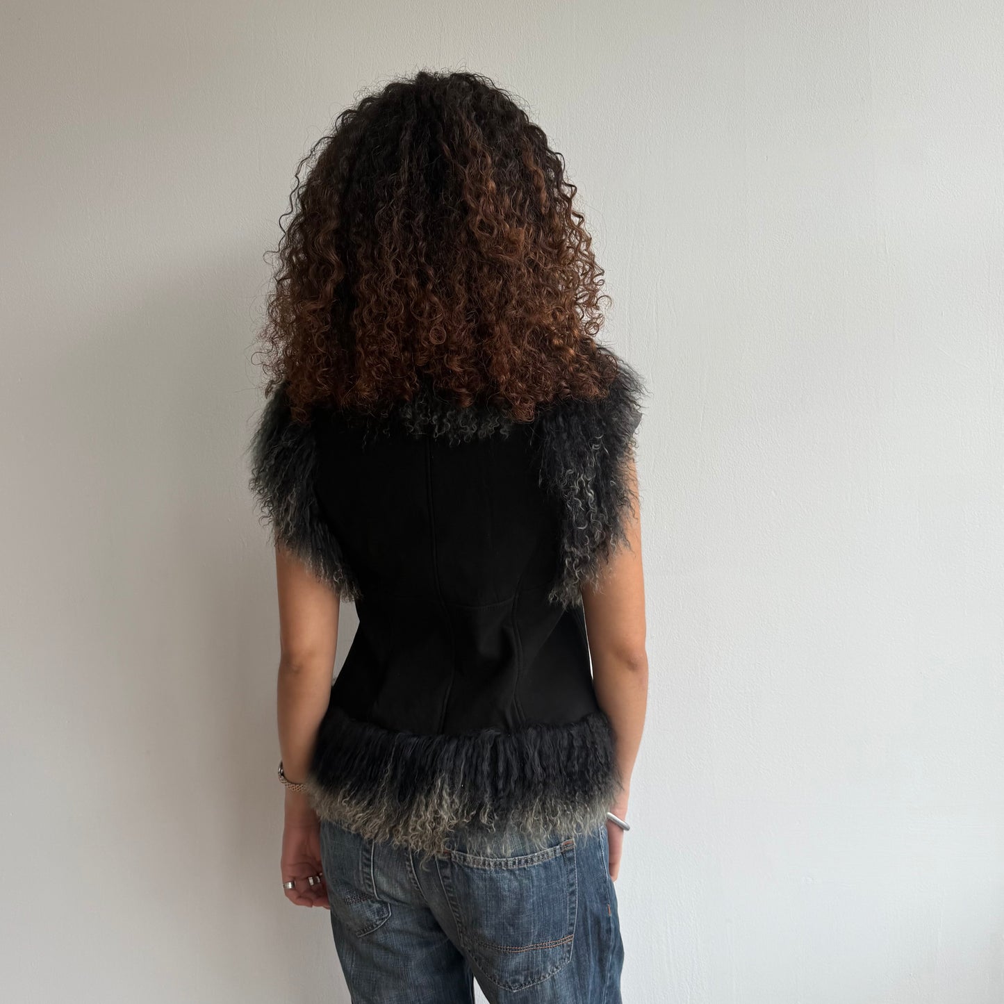 Fur afghan gilet - Size M