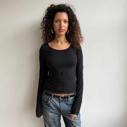 Cop Copine black toggle top - Size S