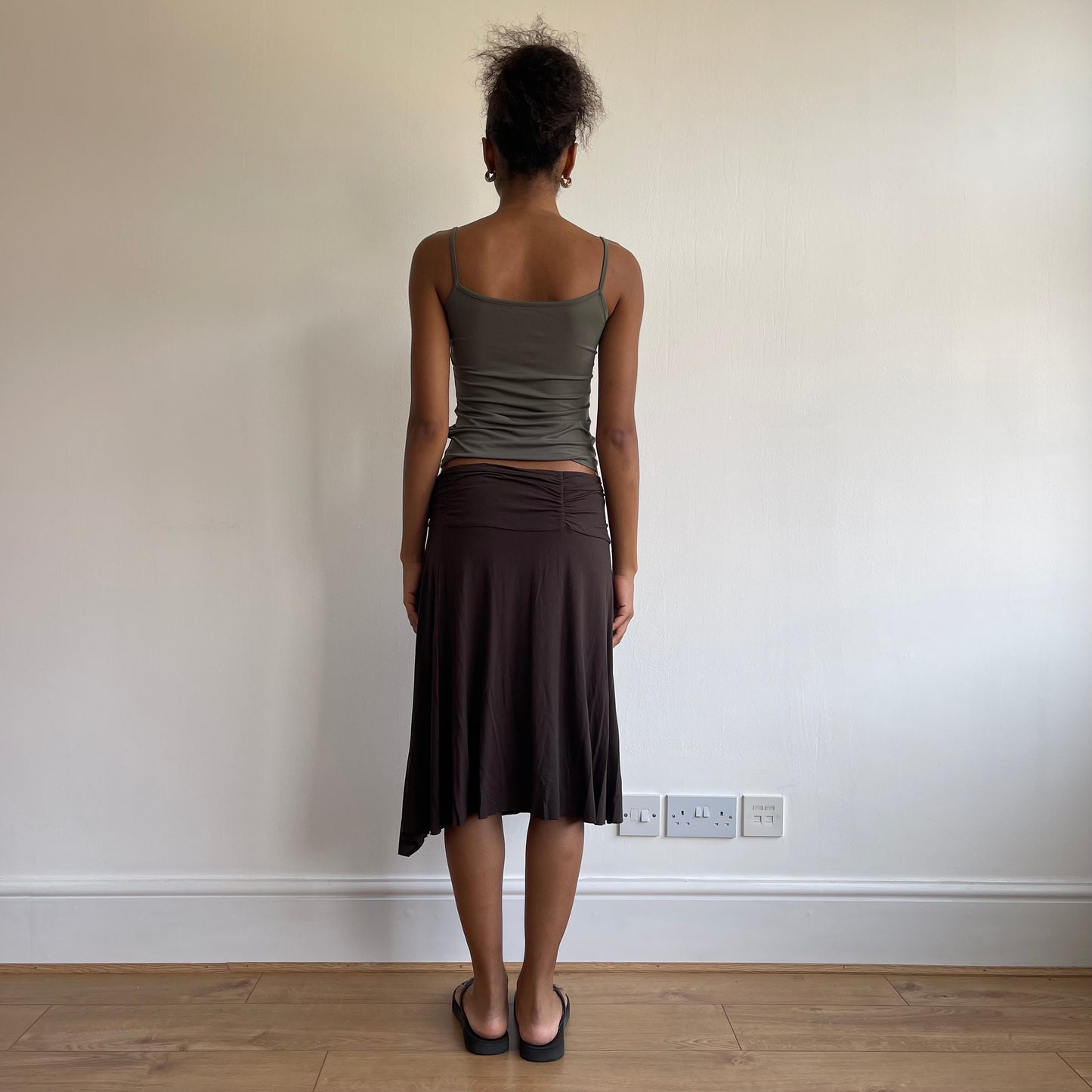 Brown Morgan ruched skirt - Size M