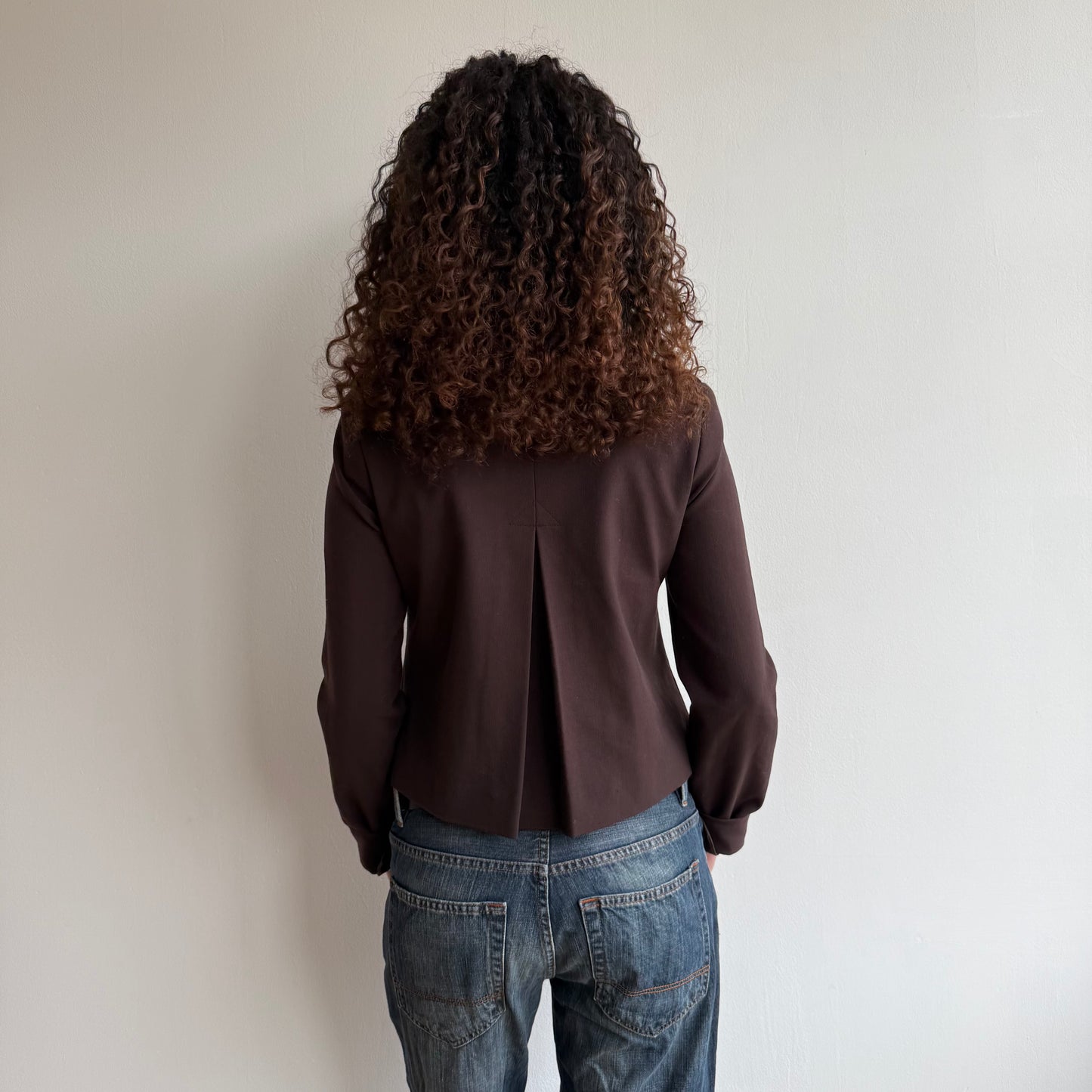 Brown double breasted peacoat - Size S