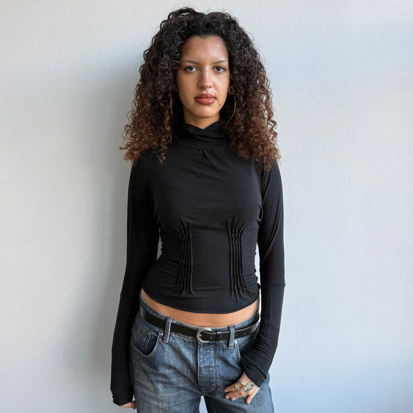 Cop Copine high neck ruffle top - Size S