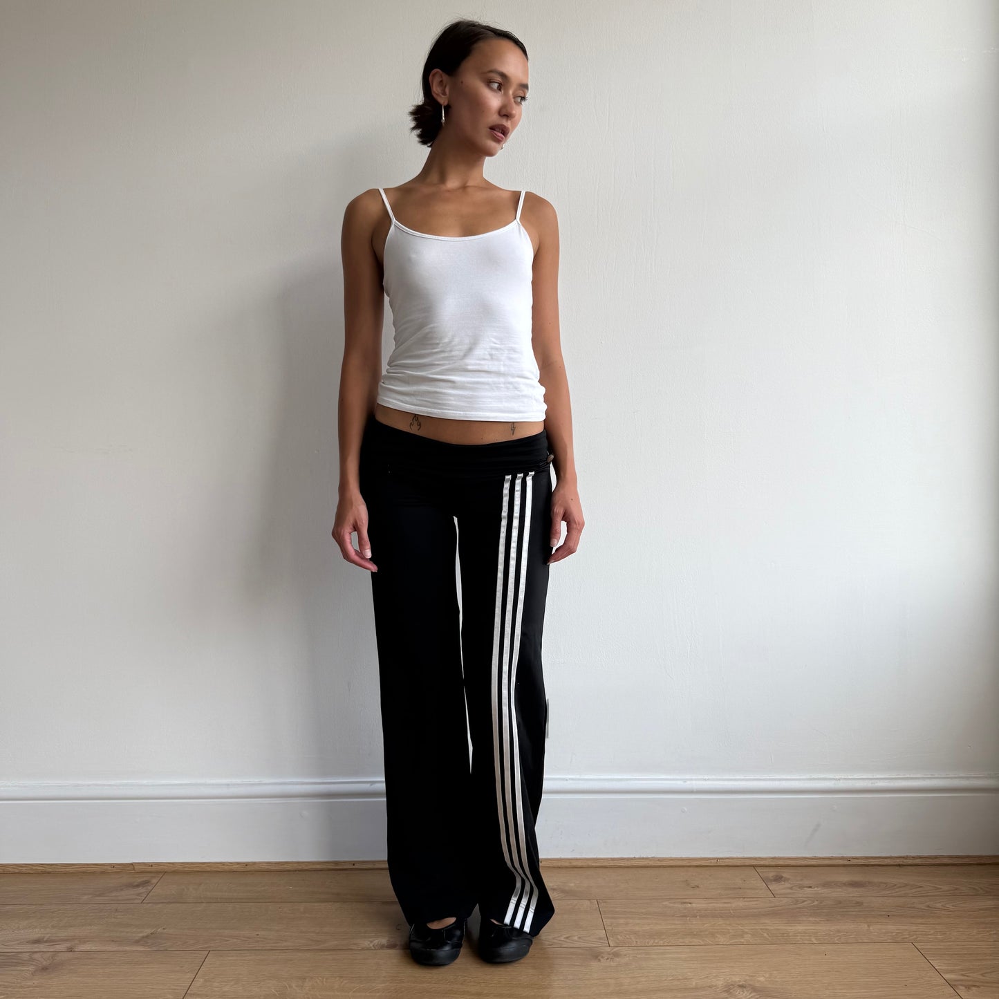 Adidas striped flared bead yoga pants- Size S