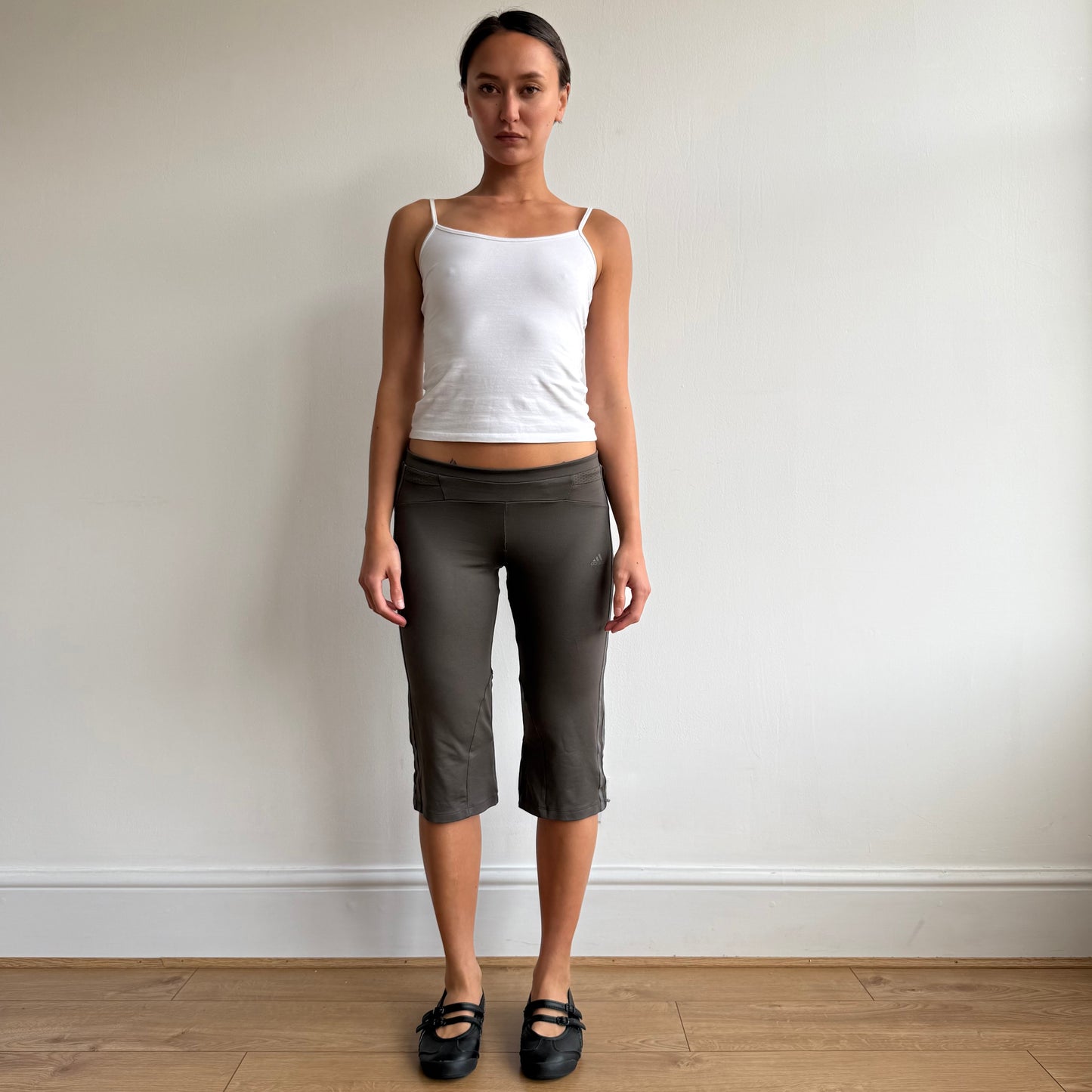Khaki Adidas capris - Size S