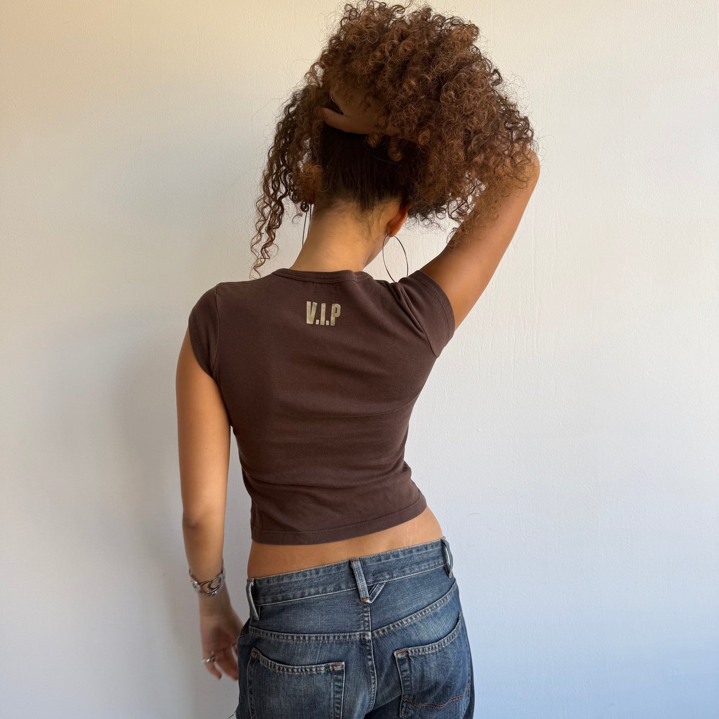 Brown VIP baby tee - Size S