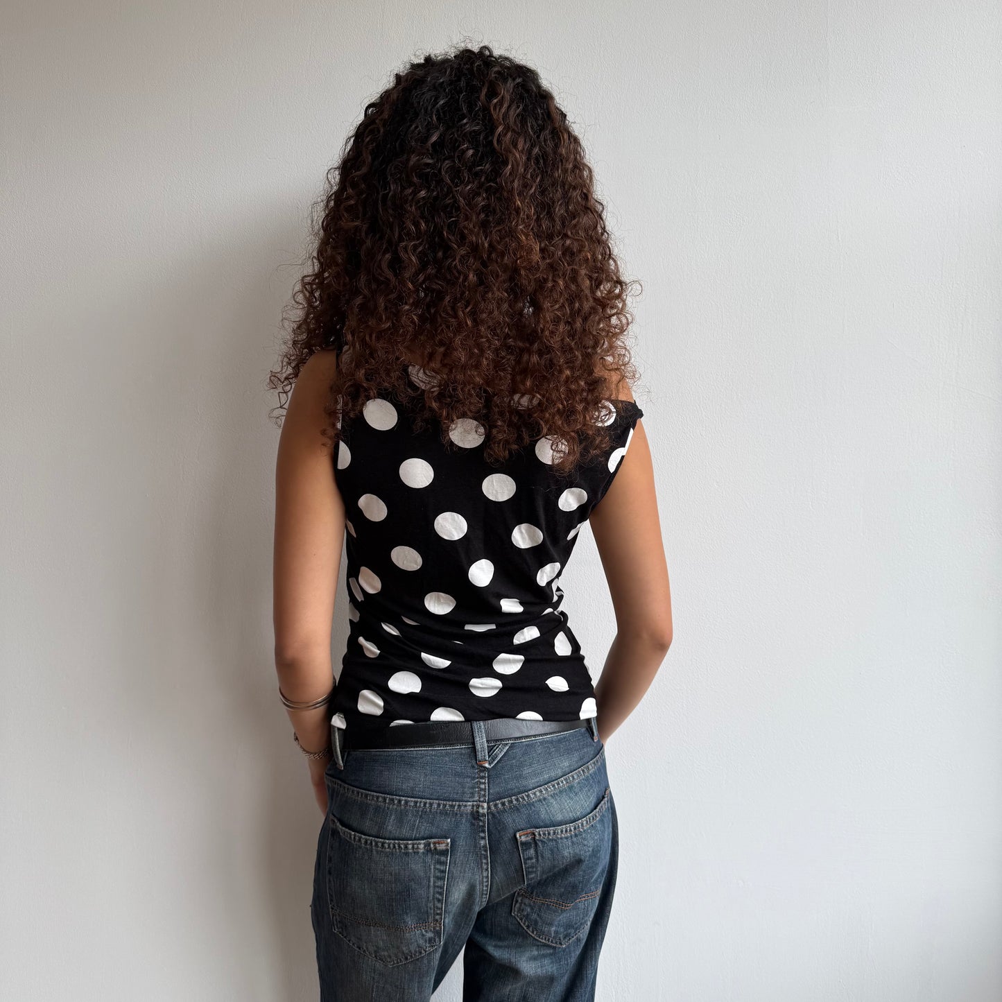 Large polka dot top - Size L