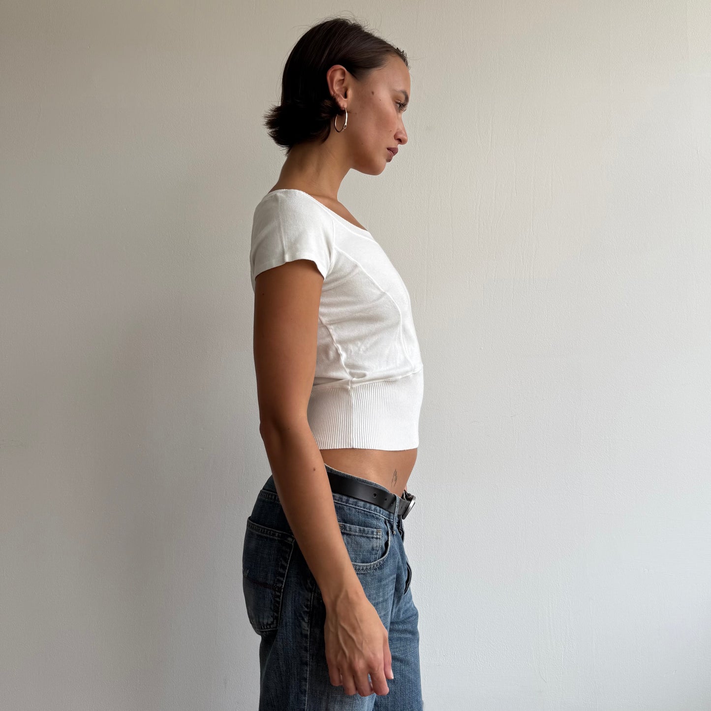 Max Mara white short sleeve knit - Size S