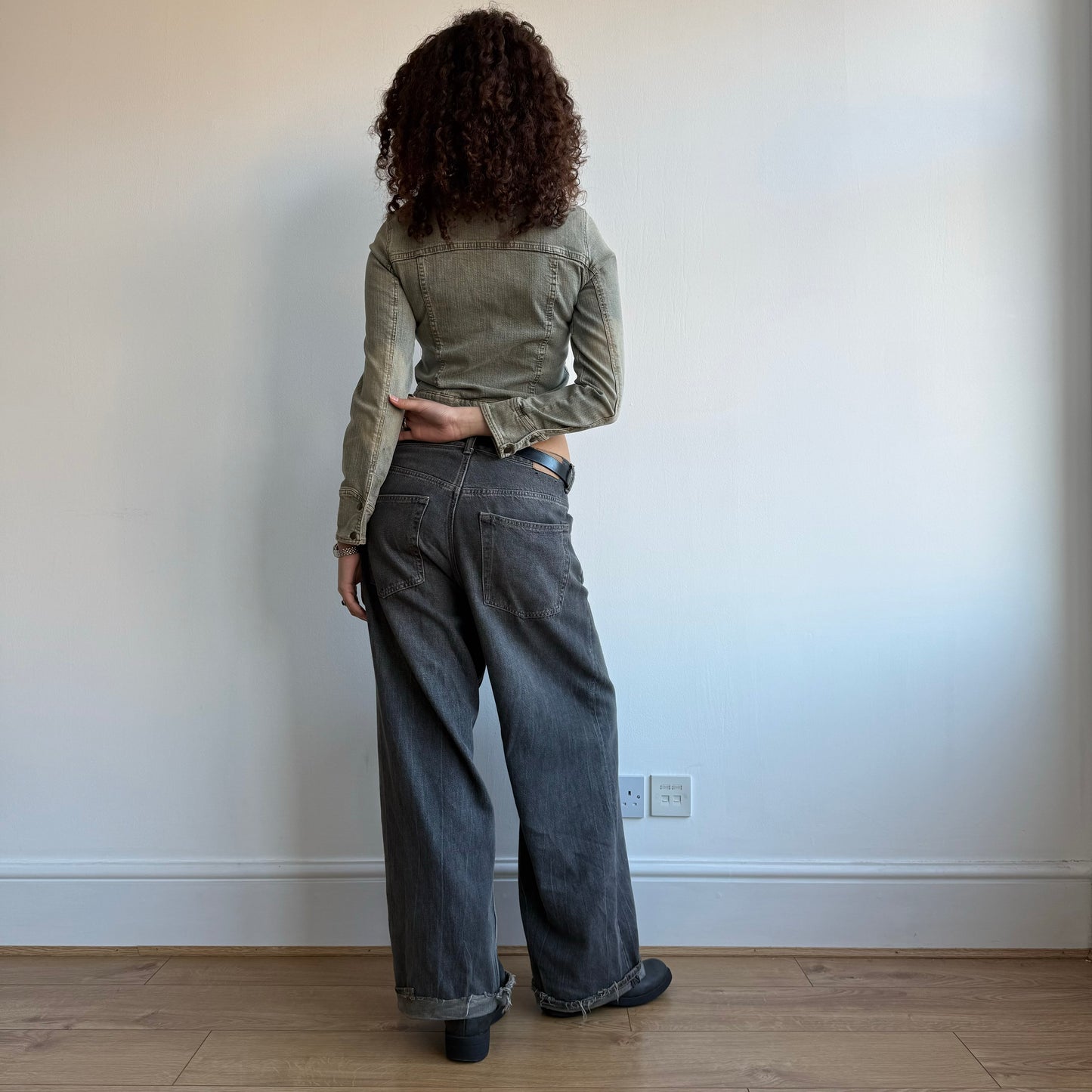 Blue wash denim jacket - Size XS