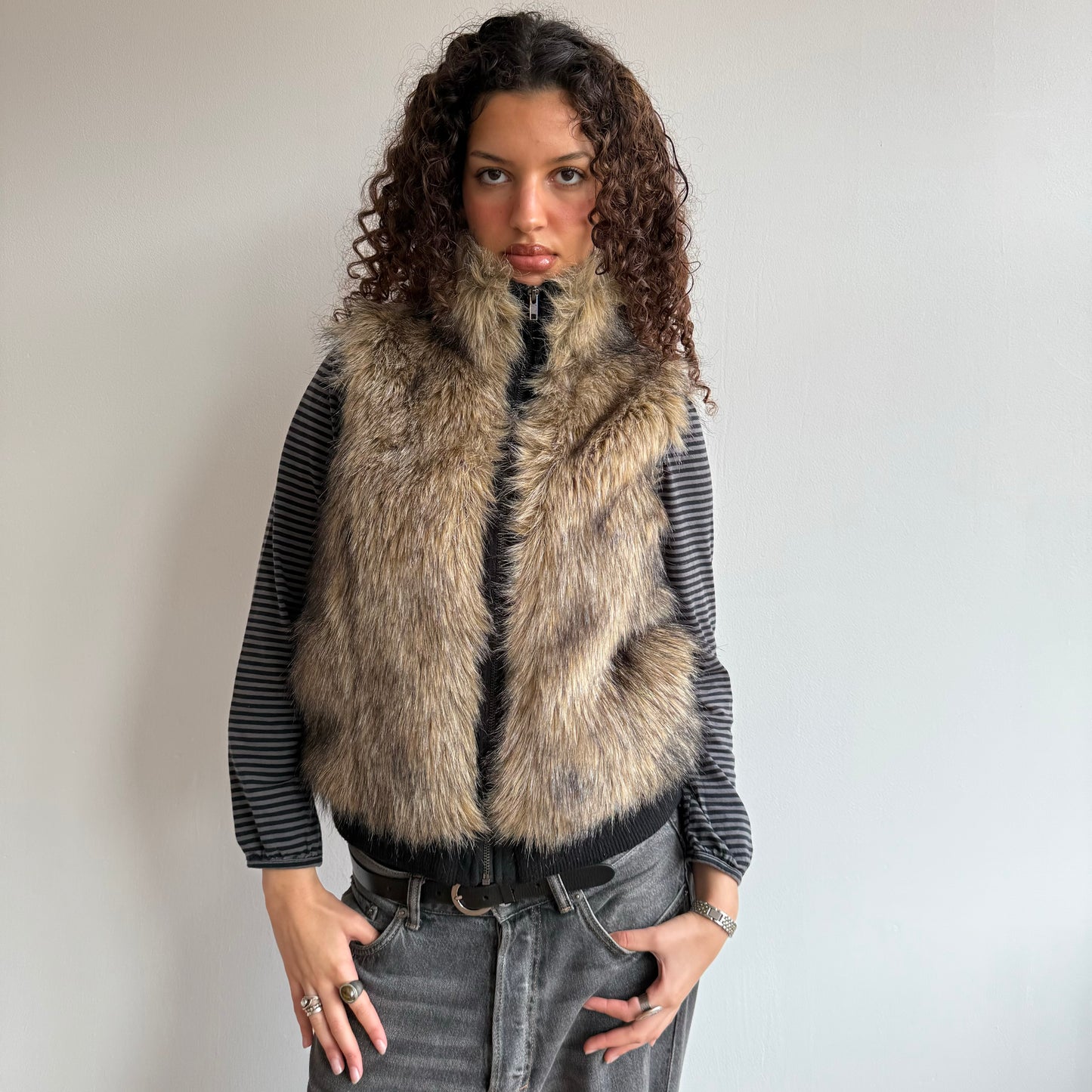 Faux fur gilet - Size S