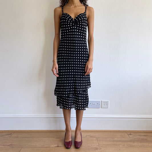 Chiffon polka dot cami dress - Size S