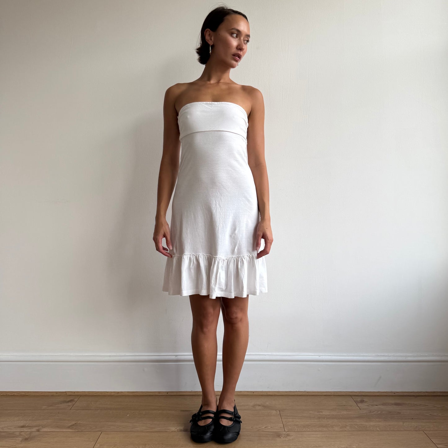 White bandeau midi dress - Size S
