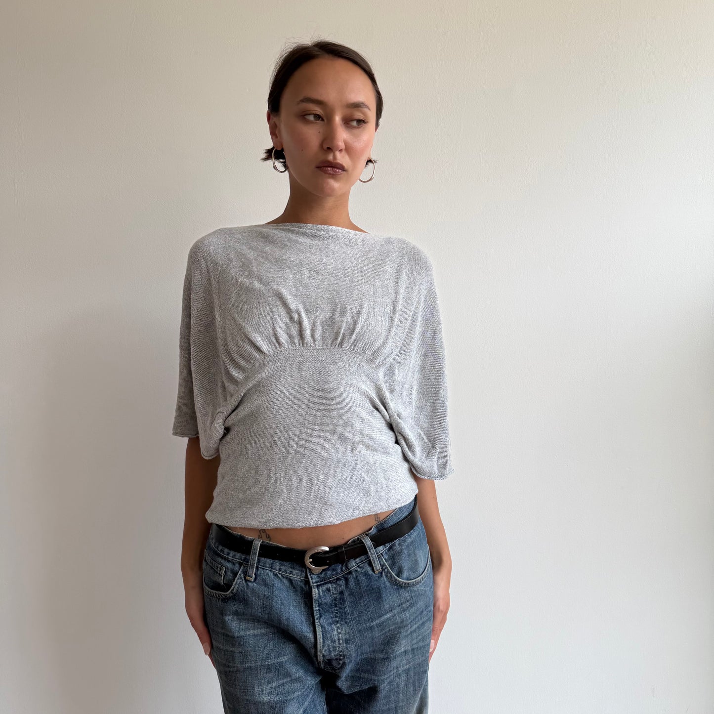 Grey batwing knit - Size S