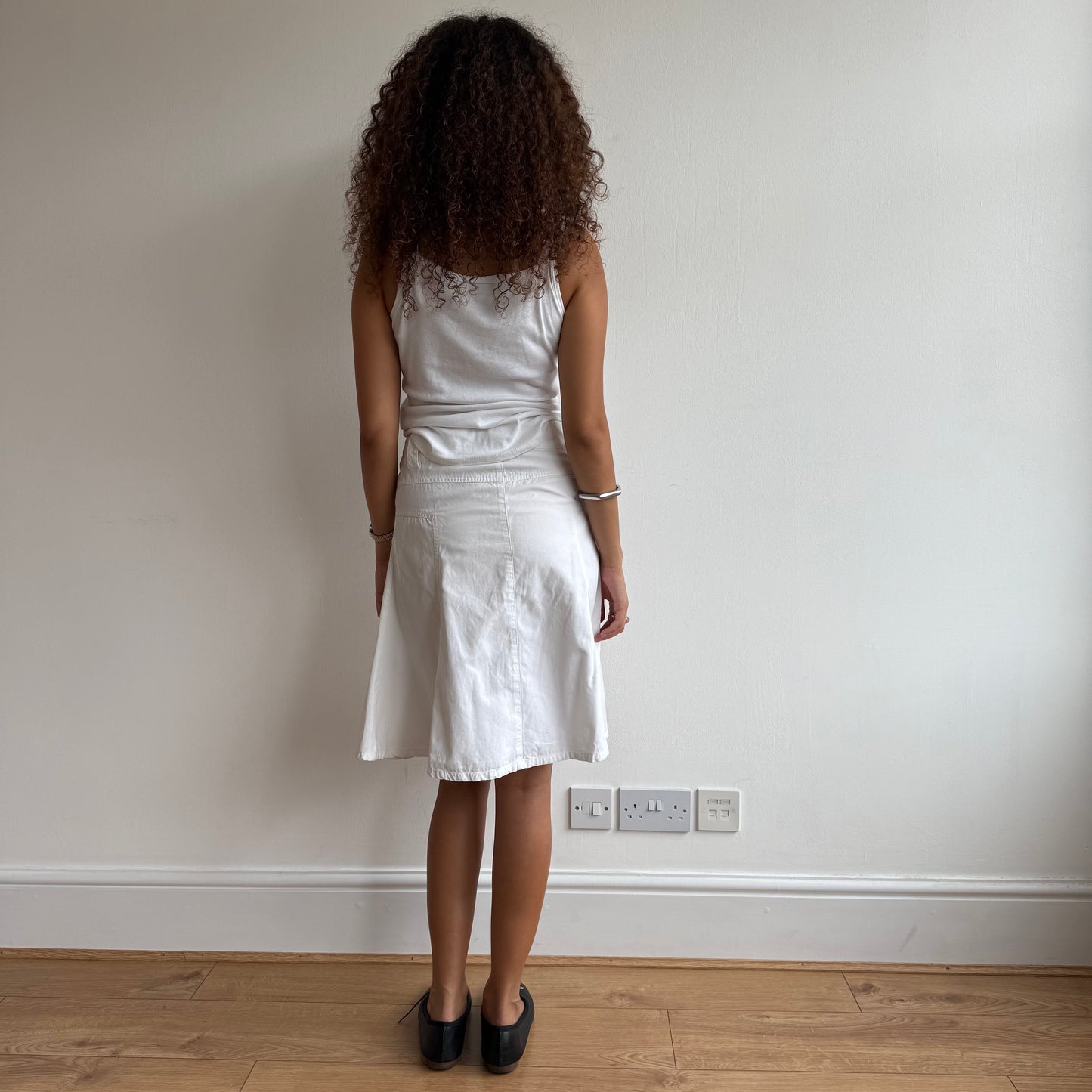 White cargo midi skirt - Size S