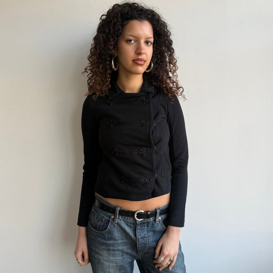 Black IKKS military peacoat jumper - Size S