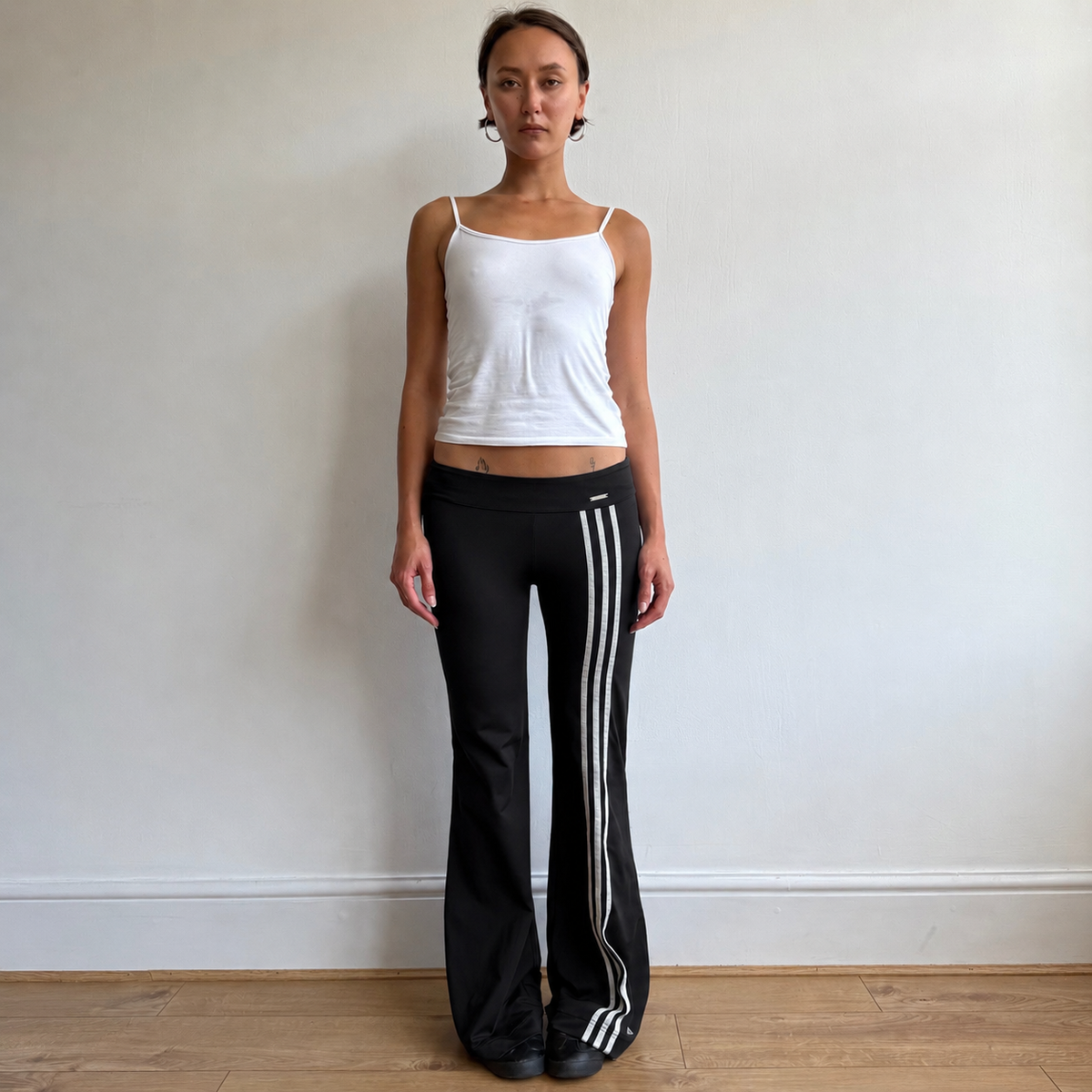 Adidas striped flared yoga pants- Size XS