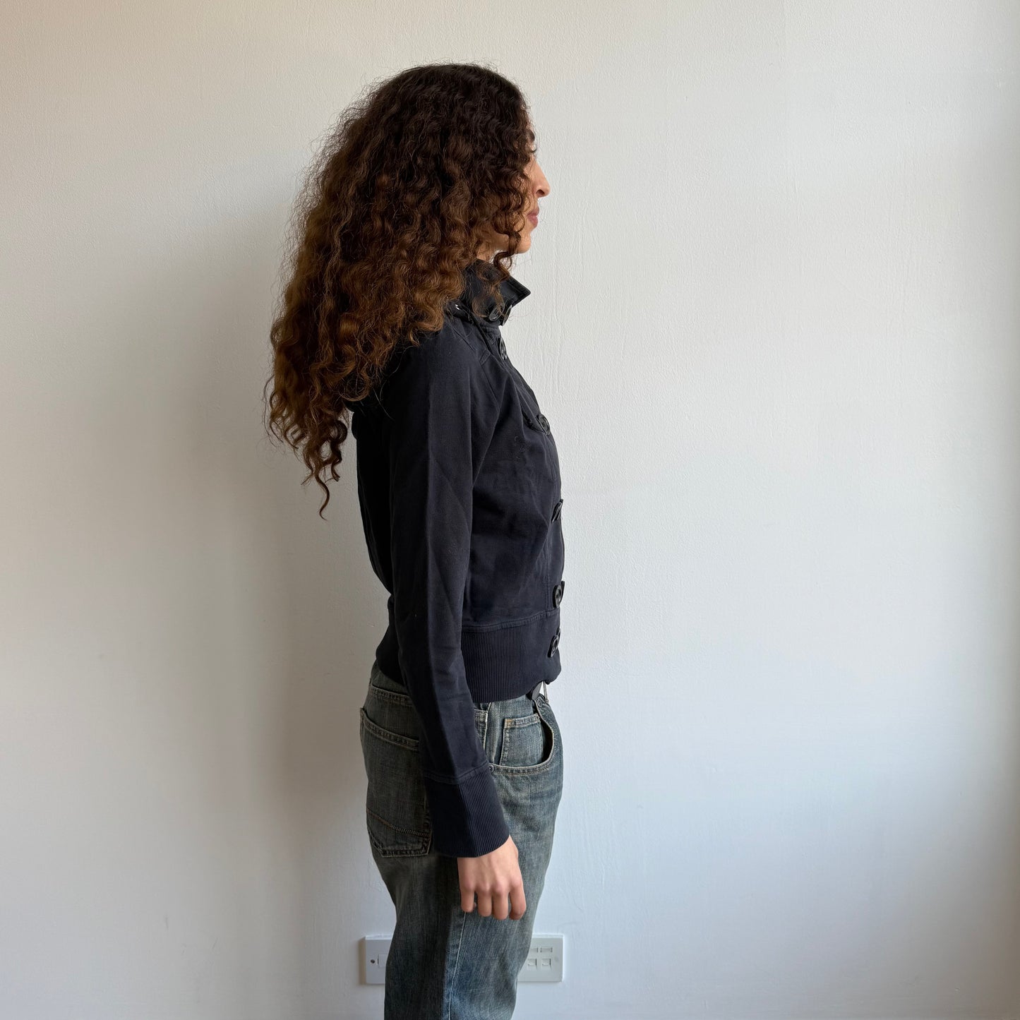 Black peacoat hoodie - Size S