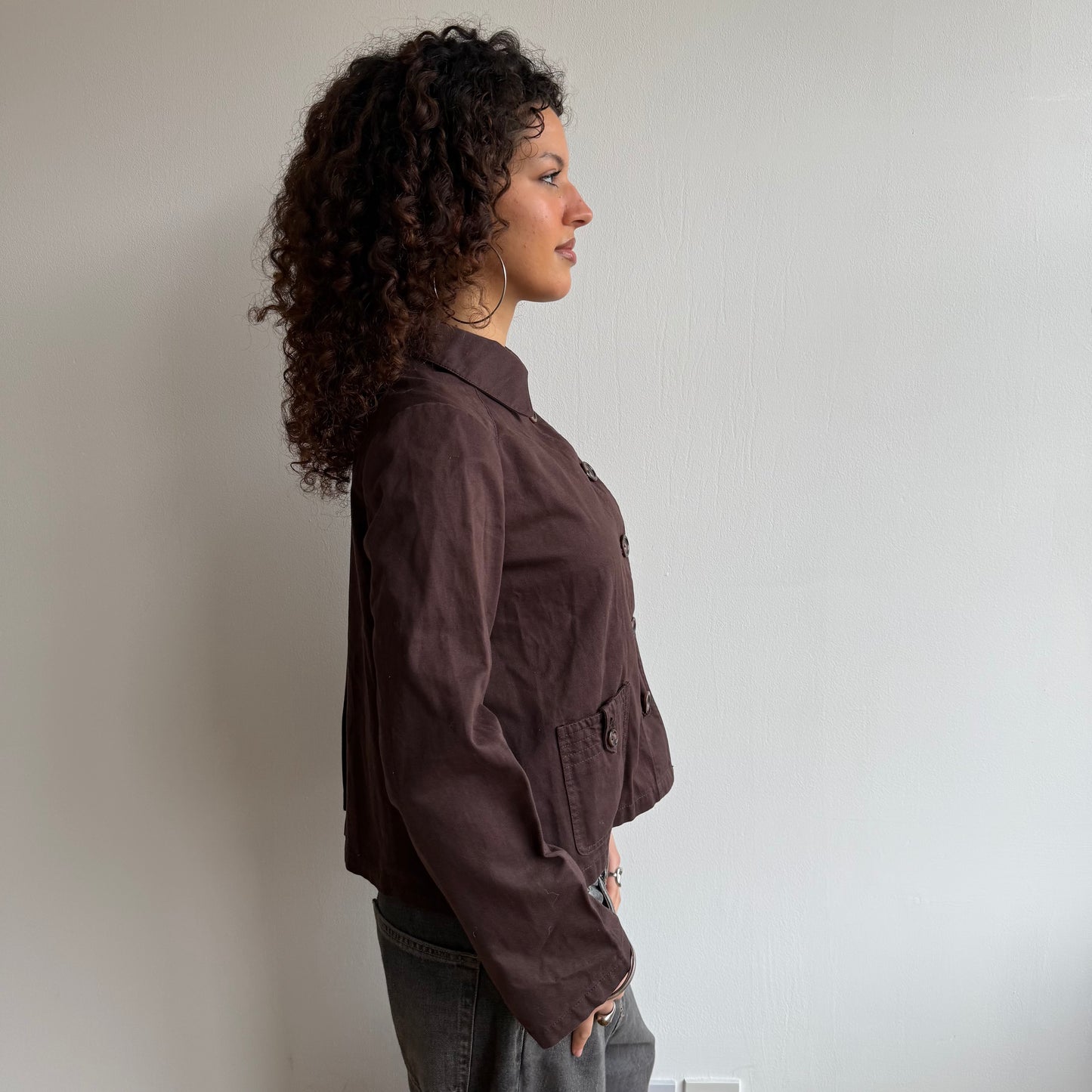 Brown trucker jacket - Size S