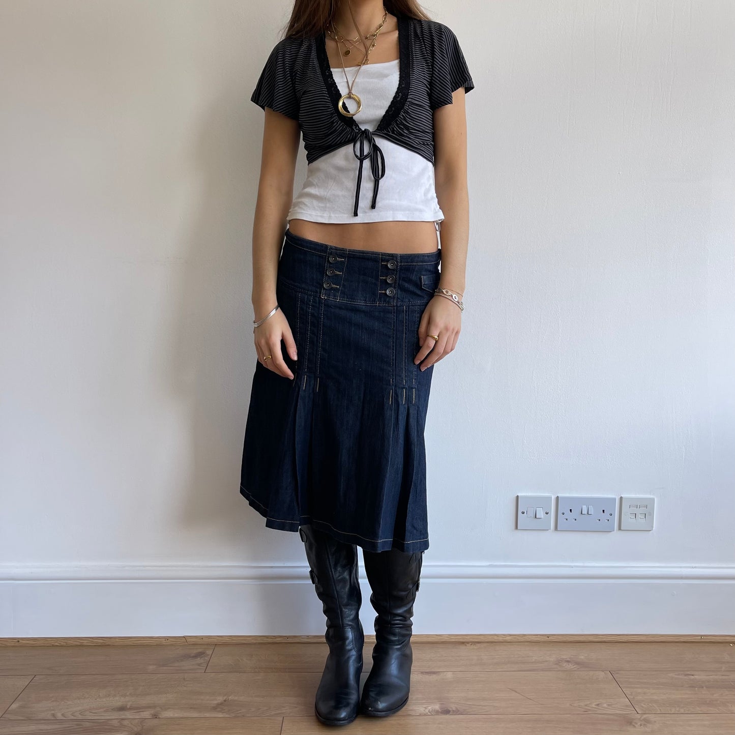 Grey stripe bolero - Size S