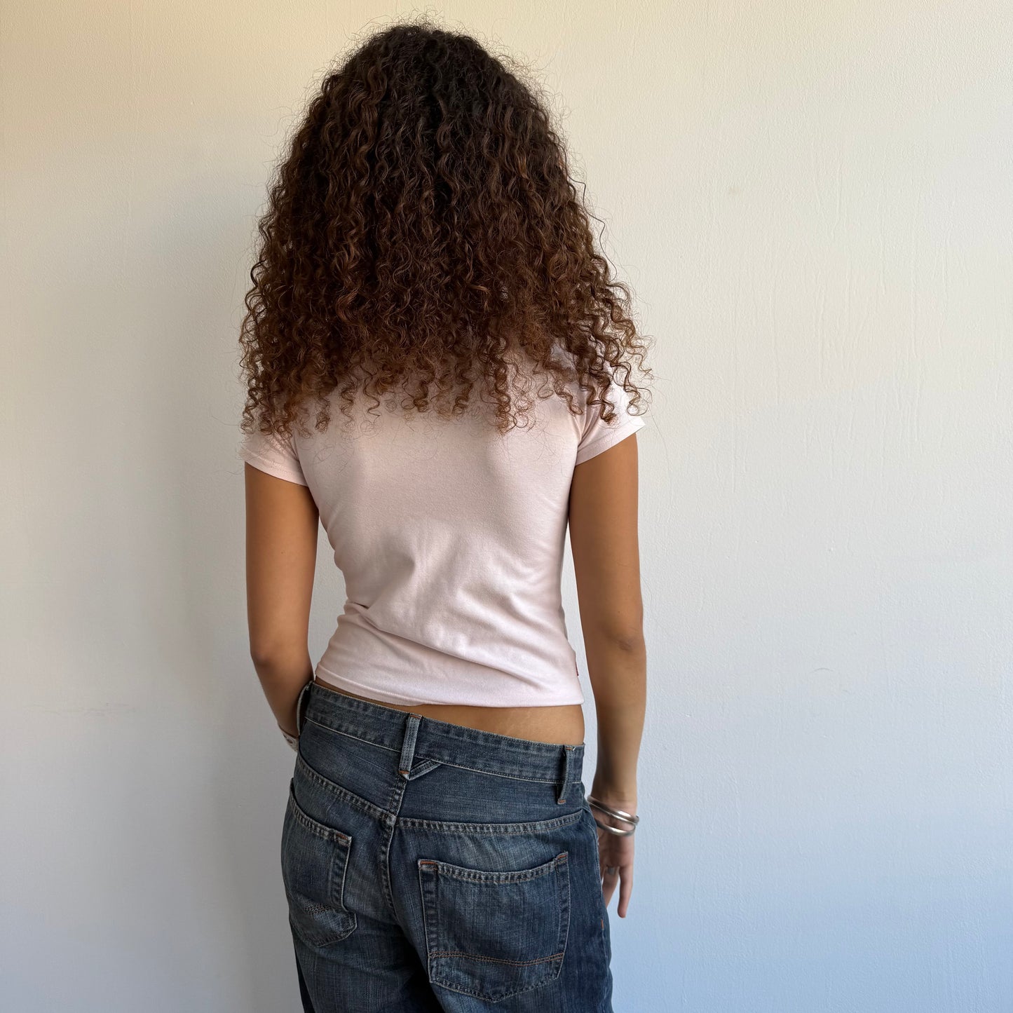 Pink bardot top - Size S/M