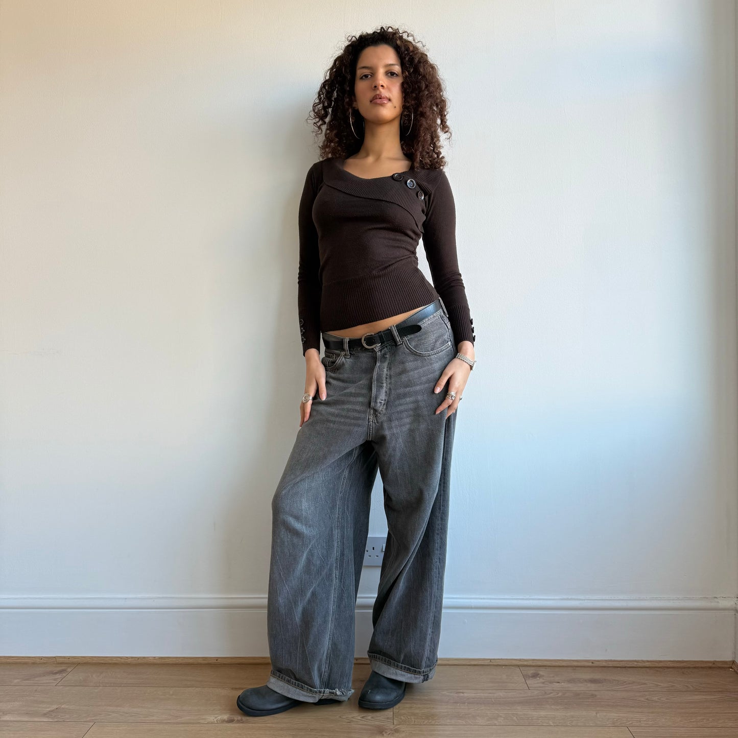 Brown bardot knit - Size S