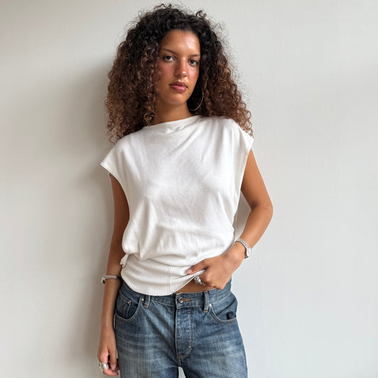 White open back knit - Size L