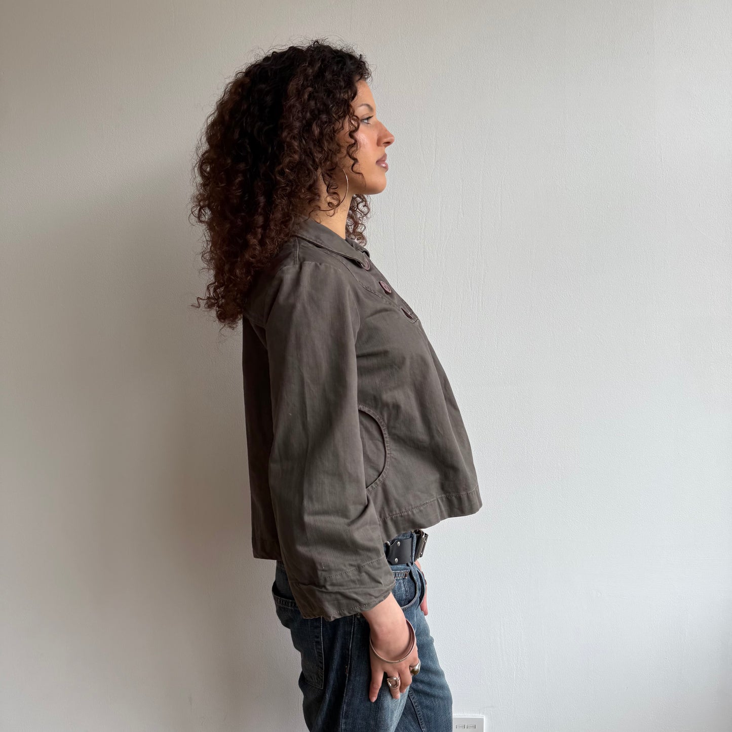 Khaki swing jacket - Size M