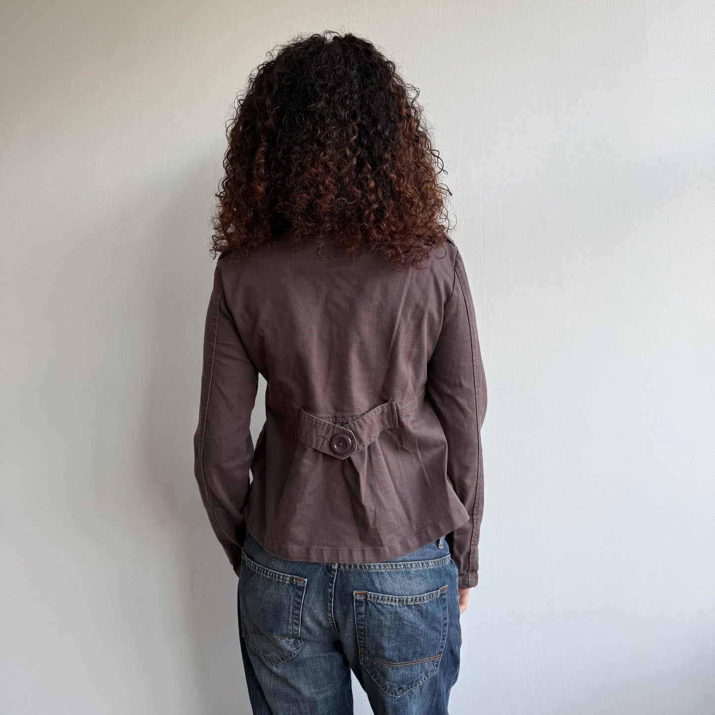 Brown double breasted peacoat - Size S