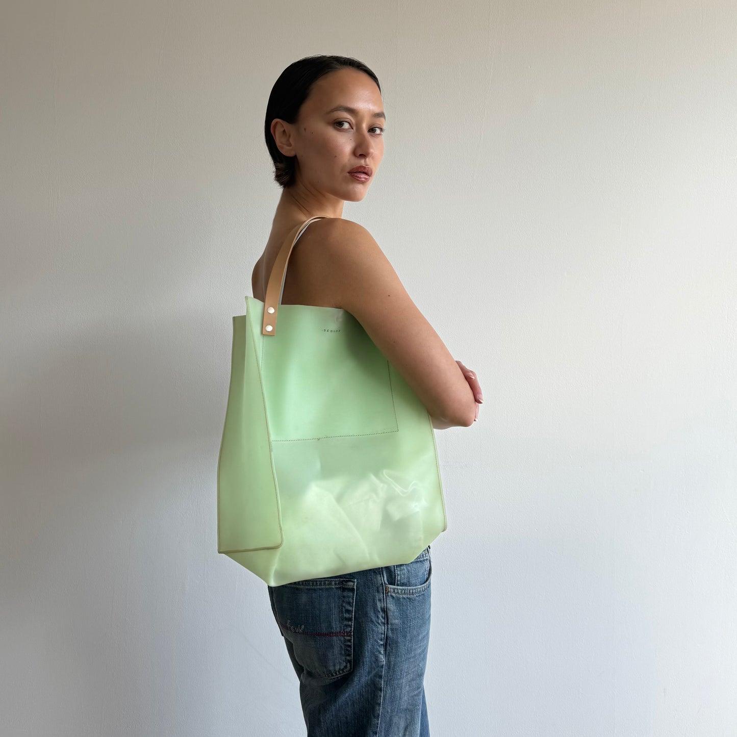 Mint jelly tote bag - One Size