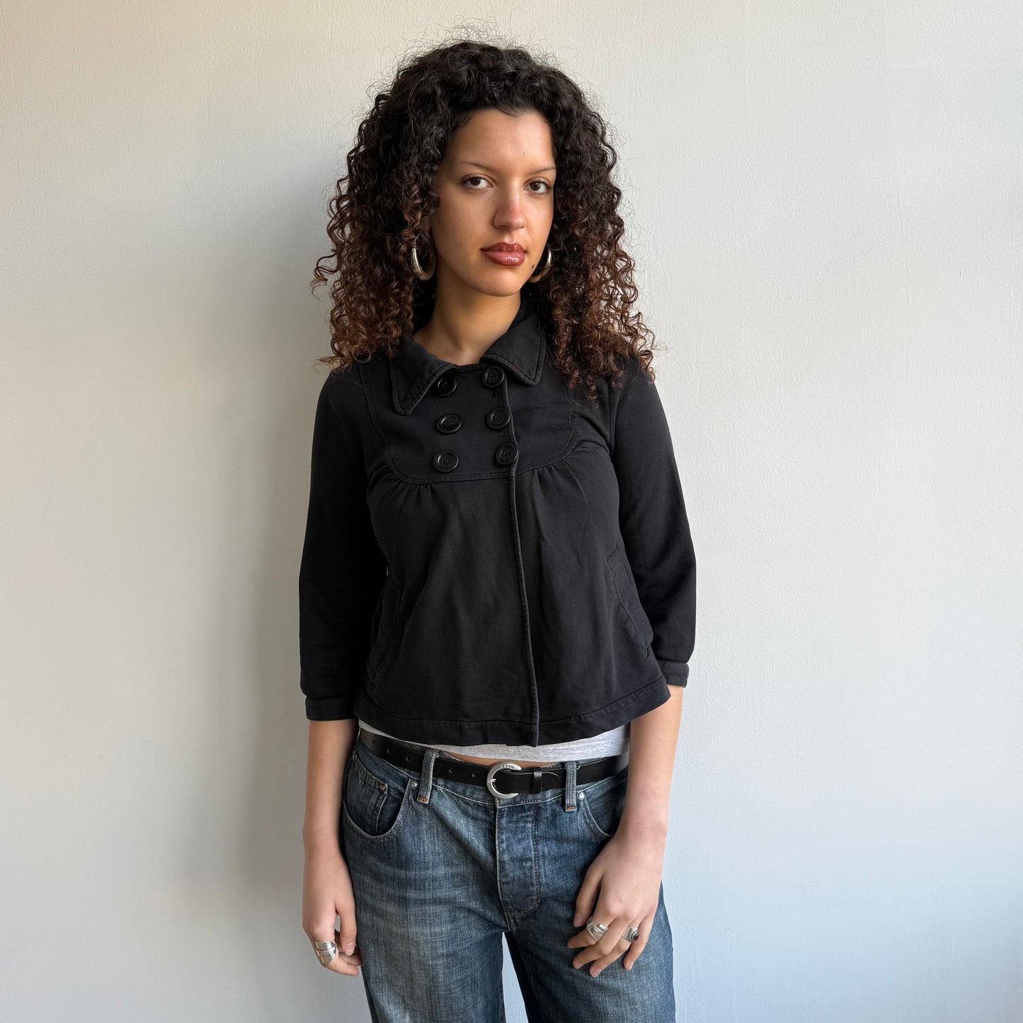 Black peacoat jumper - Size S/M