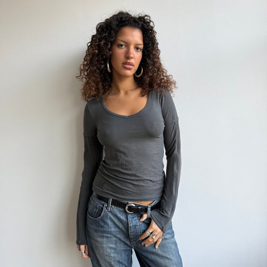 Grey Cop Copine zip top - Size S