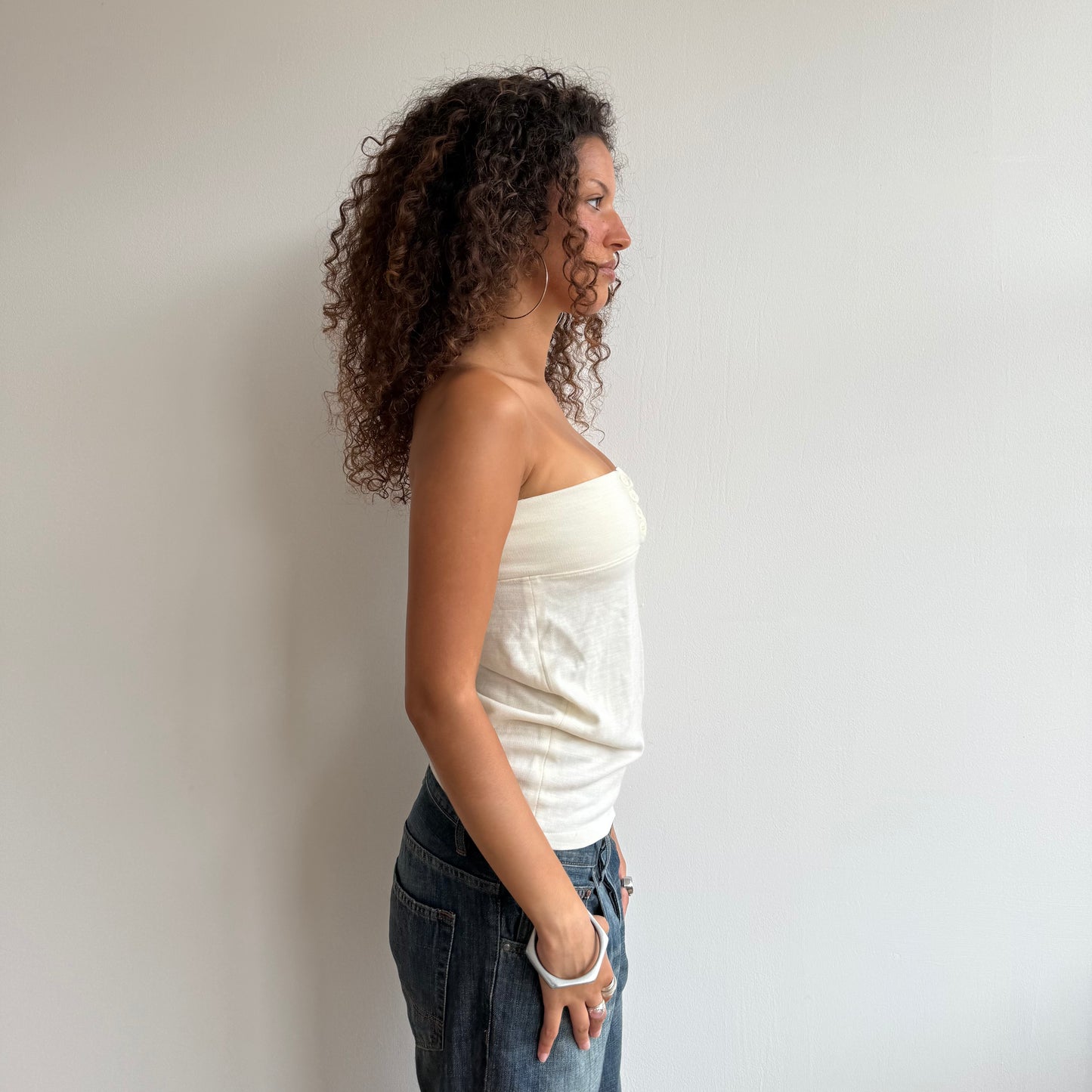 Butter yellow knit bandeau - Size XS