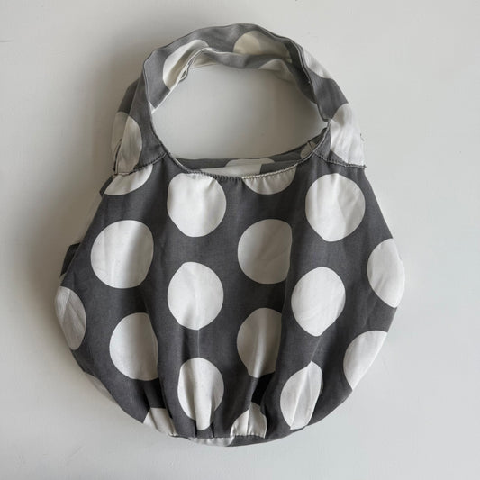 Grey polka dot bag