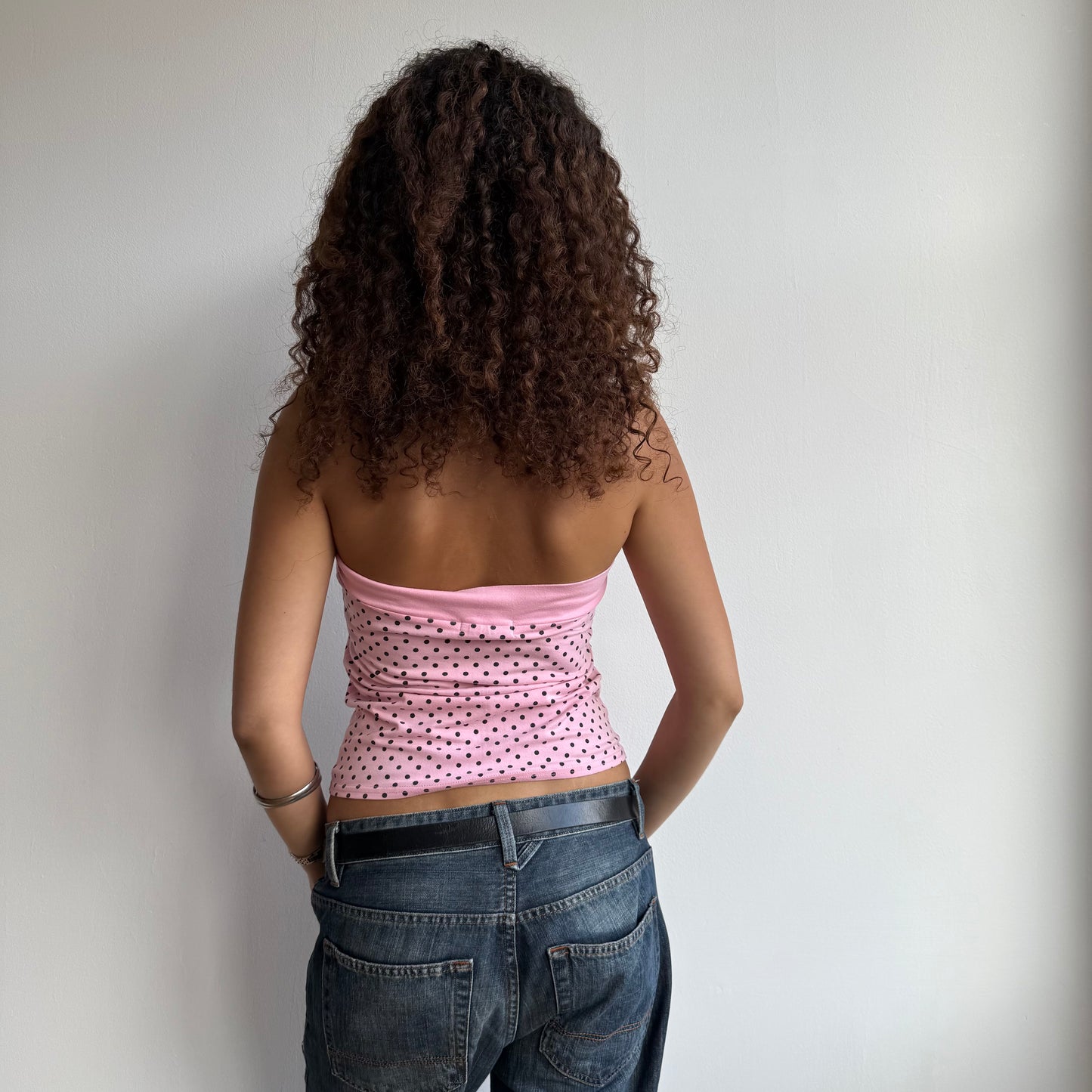 Pink polka dot bandeau - Size M