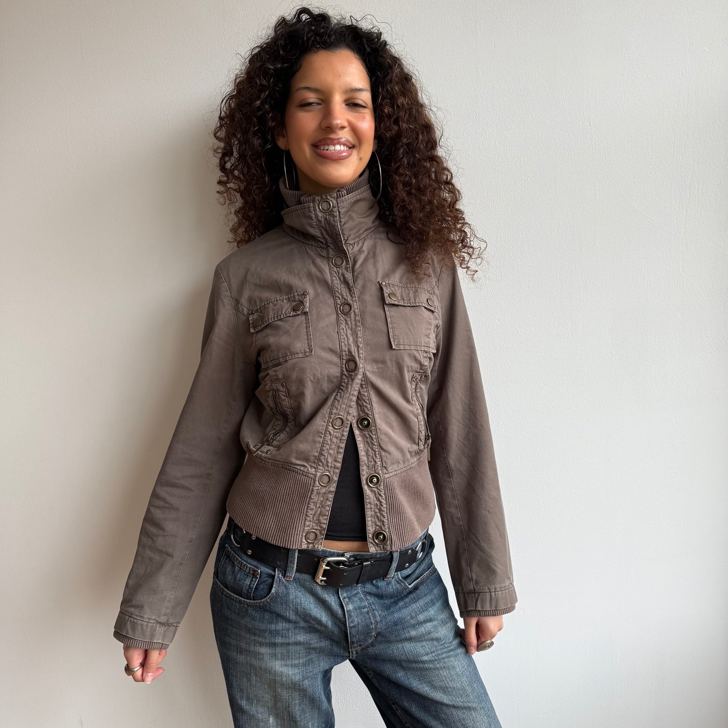 Khaki cargo jacket - Size S